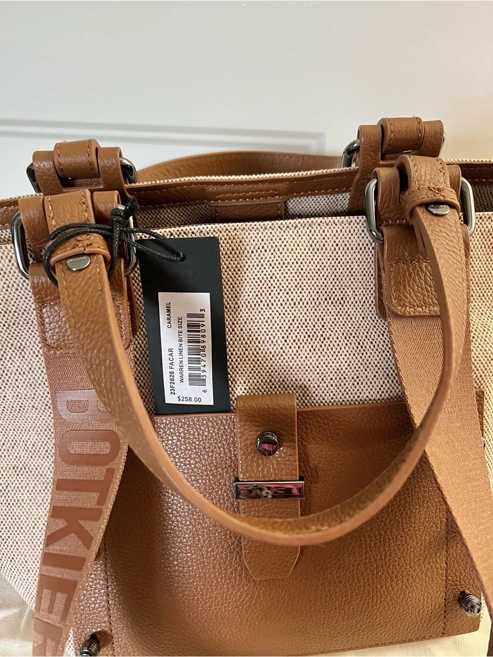 Botkier Warren Bite Size Linen Satchel Tote
